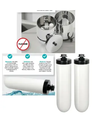 7‑inch Ceramic Gravity Filter Candle – 2 Pack for Berkefeld Berkey
