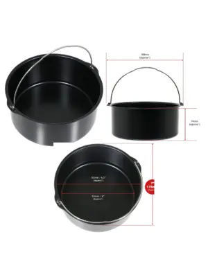 7 Piece Baking Pan Set for Ninja Air Fryer AF100 AF160 Bread and Cake