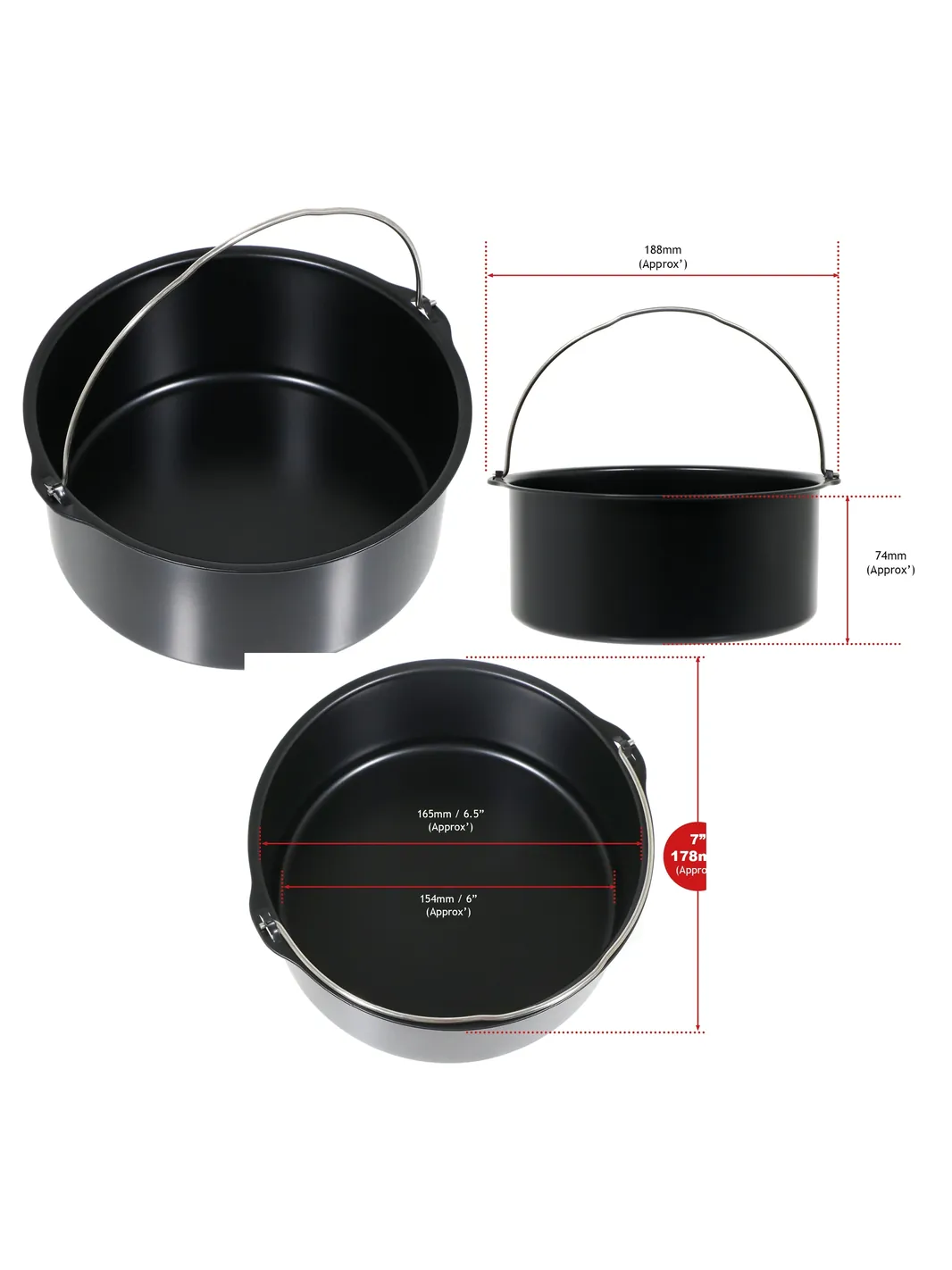 7-Piece Baking Tin Set for Ninja Foodi Multi-Cooker