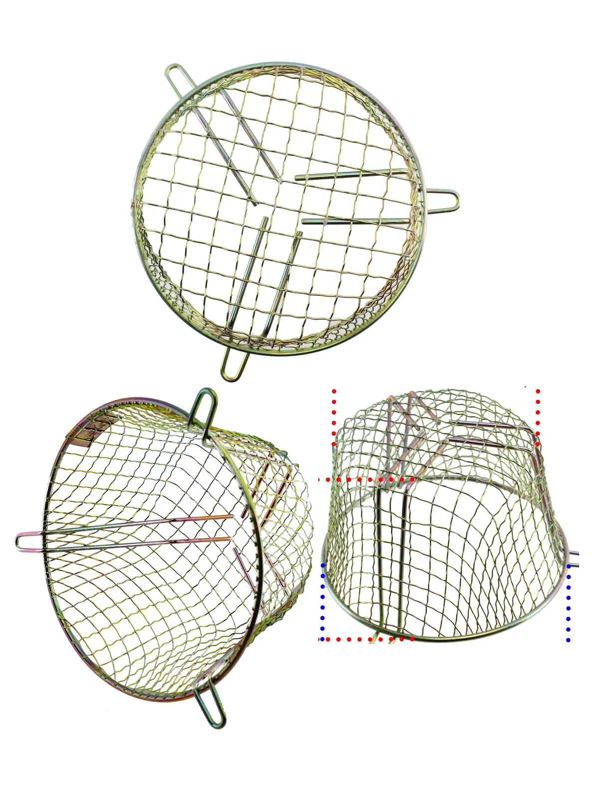 7" Zinc-Coated Round Anti-Theft Alarm Cage - Universal Vandalism Guard