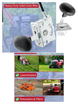 72mm Throttle Cable Lever for Lawn Mowers, Rotavators & Garden Tillers