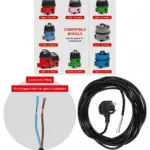 8.4m Black Power Cord for Numatic Henry & Hetty Vacuums – UK Plug