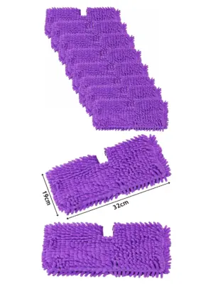 8 Pack Coral Purple Steam Mop Cleaning Pads – 32x19 cm Universal