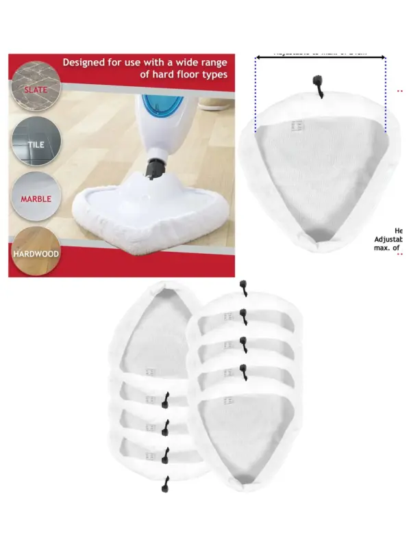8-Pack Microfiber Pads for Vax Steam Mops