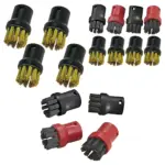 8‑Pack Nylon & Brass Wire Brush Nozzles for Karcher Steam Cleaners