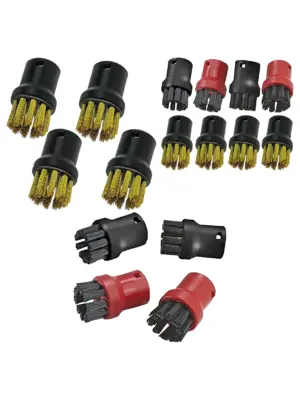 8‑Pack Nylon & Brass Wire Brush Nozzles for Karcher Steam Cleaners