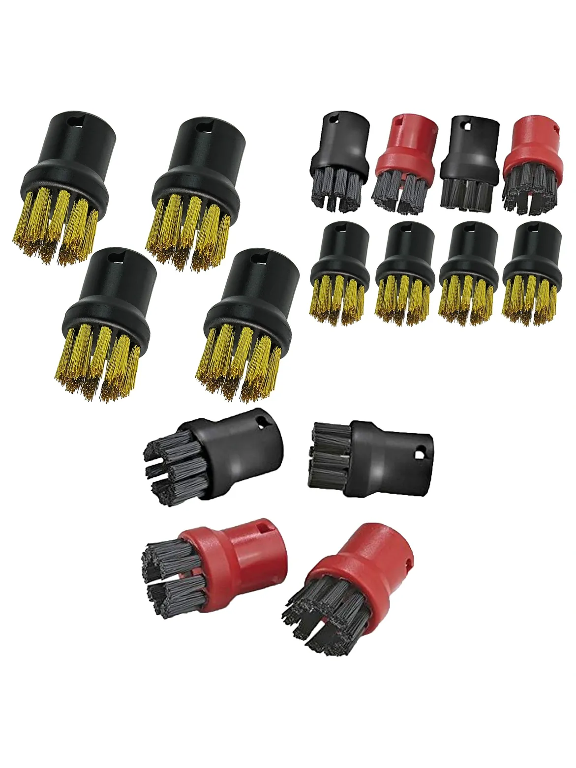 8‑Pack Nylon & Brass Wire Brush Nozzles for Karcher Steam Cleaners