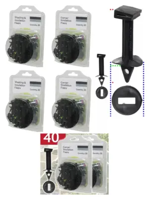 80-Piece Greenhouse Insulation Kit – Bubble Wrap PVC Clips for Corners