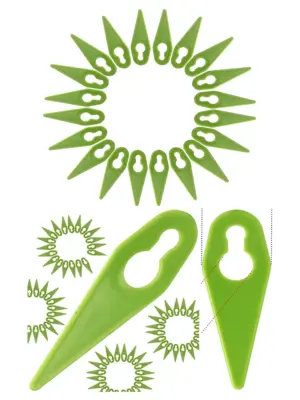 80pcs GTECH Plastic Grass Trimmer Blades for ST01-ST20