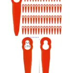 80pcs Plastic Replacement Blades for STIHL FSA‑45 Cordless Trimmer