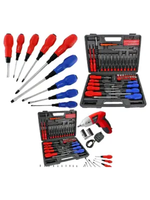 84‑Piece Cordless Rechargeable Screwdriver Set Magnetic Phillips/Torx