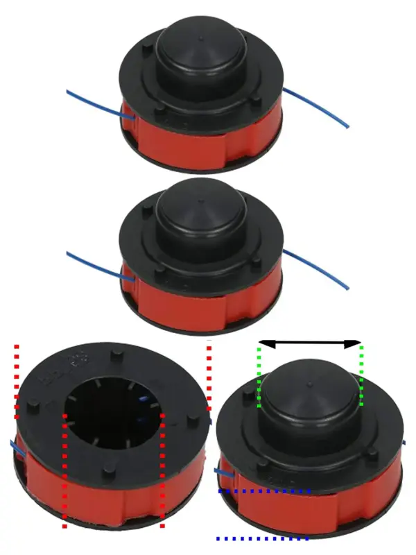 8m Trimmer Line and Spool Pack of 2 Fits B&Q PGT220/300 PWR220W/300W
