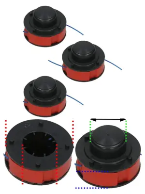8m Trimmer Line & Spool (3 Pack) – Fits B&Q Power PGT220/300