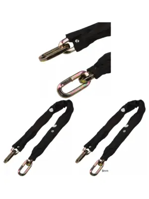 8mm Hardened Steel 3ft Security Chain Lock – Car & Garage Anti-Theft