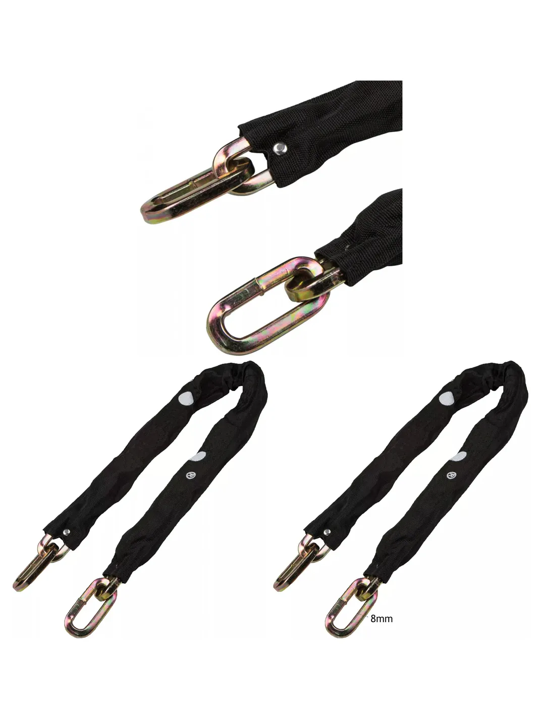 8mm Hardened Steel 3ft Security Chain Lock – Car & Garage Anti-Theft