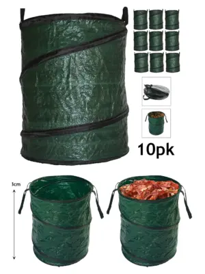 90L Collapsible Garden Waste Bag Reusable with Carry Handles