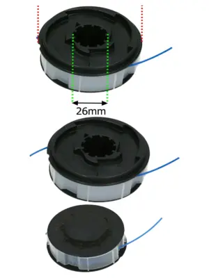9m Twin Line & Spool for B&Q PWR400DGTA & PWR550GT Garden Trimmer