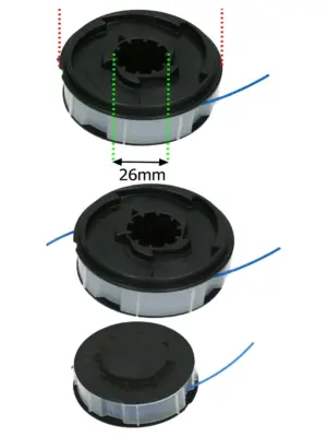 9m Twin Line & Spool Replacement for Parkside ERT550/PRT550/3 Trimmer