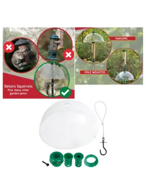 Adjustable 40cm Squirrel Baffle Dome for Hanging Bird Feeders