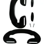 Adjustable Black Ergonomic Door Pull for LG Refrigerator
