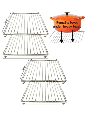 Adjustable Blomberg Oven Shelf – Extendable 320‑620mm, Set of 2