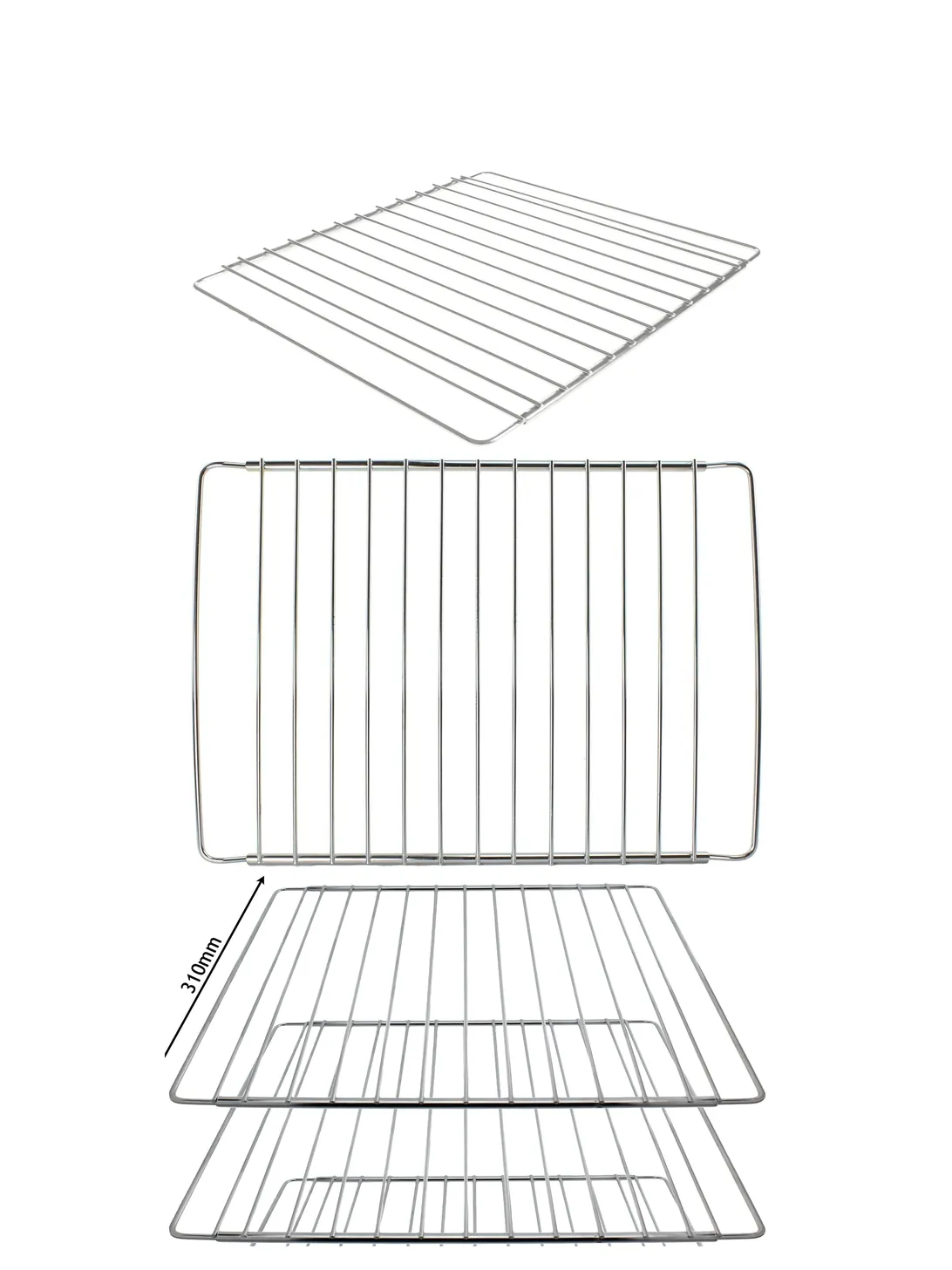 Adjustable Caravan Oven Shelf Set - Extendable 310-565mm, 3 Pack