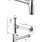 Adjustable Chrome Sink Waste Trap – 32mm/35mm for Kitchen & Bathroom