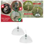 Adjustable Dome Squirrel Baffle for Bird Feeders – 2 Hanging Guards