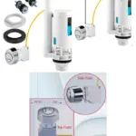 Adjustable Dual-Flush Concealed Toilet Valve Push Button 1.5/2L 300mm