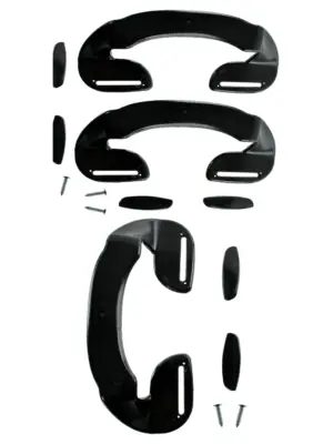 Adjustable Ergonomic Black Fridge Freezer Door Handles 190mm Pack of 2