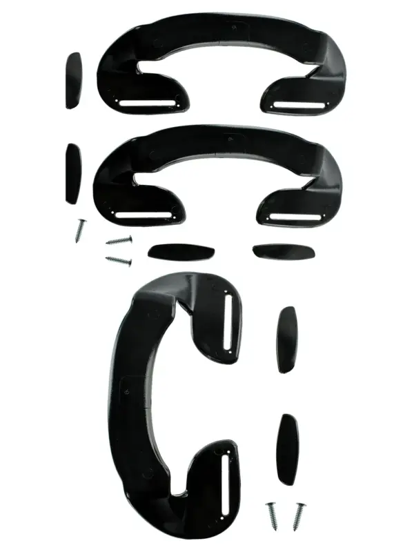Adjustable Ergonomic Black Fridge Freezer Door Handles 190mm Pack of 2