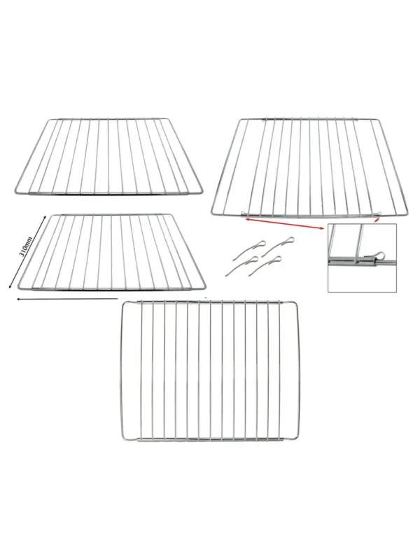 Adjustable Extendable Cooktop Shelf for Flavel Oven – 2 Pack