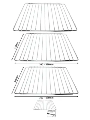 Adjustable Extendable Kitchen Oven Shelf – 310‑590mm, Pack of 2