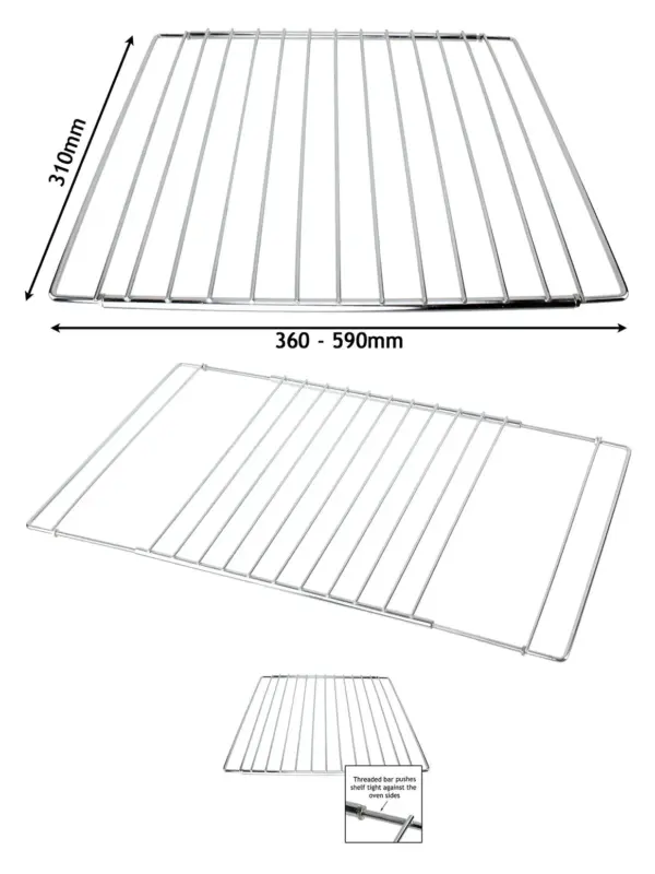 Adjustable Extendable Oven Rack for AEG – 310‑360‑590 mm