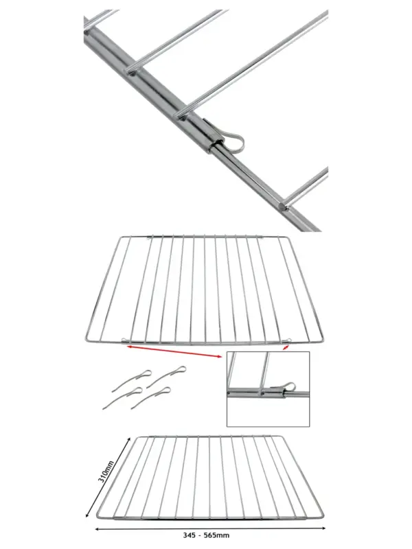Adjustable Extendable Oven Rack for Ariston – Fits 310‑565 mm