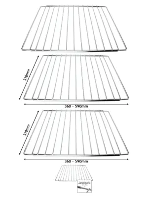 Adjustable Extendable Oven Rack for Beko – 2 Pack, 310‑590mm