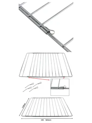 Adjustable Extendable Oven Rack for Bompani – 310‑565 mm