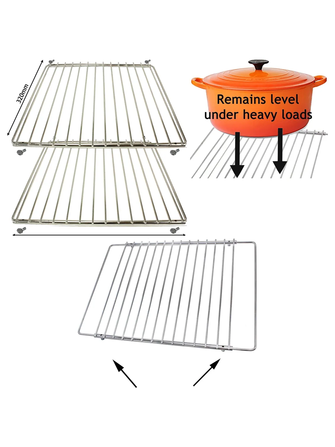 Adjustable Extendable Oven Shelf for AMICA Cookers – 2 Pack