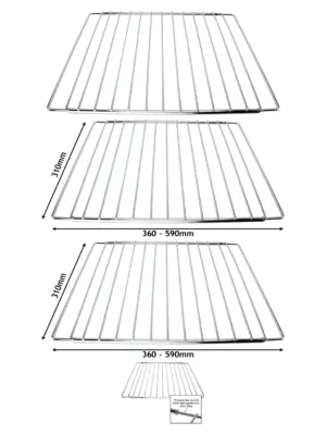 Adjustable Extendable Oven Shelf for Amica Cookers 310‑590mm 2 Pack