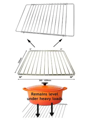 Adjustable Extendable Oven Shelf for Ariston – Fits 320‑620 mm