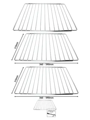 Adjustable Extendable Oven Shelf for Baumatic – 2 Pack, 310‑590 mm