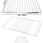 Adjustable Extendable Oven Shelf for Bush Cookers – 310×360‑590 mm