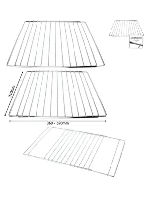 Adjustable Extendable Oven Shelf for Creda Cookers 310-590mm 2 Pack