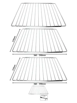 Adjustable Extendable Oven Shelf for Diplomat – 2 Pack, 310‑590 mm