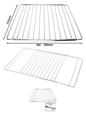 Adjustable Extendable Oven Shelf for Indesit Cookers – 310‑590 mm