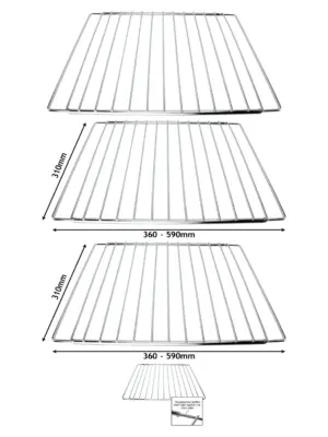 Adjustable Extendable Oven Shelf for Teka Cookers 2 Pack