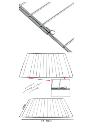 Adjustable Extendable Oven Shelf for Tricity Bendix 310 to 565 mm
