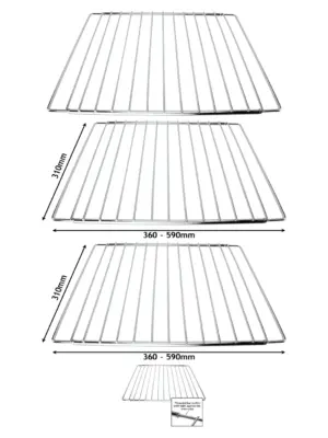 Adjustable Extendable Oven Shelf for Zanussi – 2 Pack, 310‑590 mm