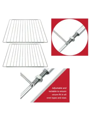 Adjustable Extendable Oven Shelf Set – Universal, 310-590mm, 2 Pack