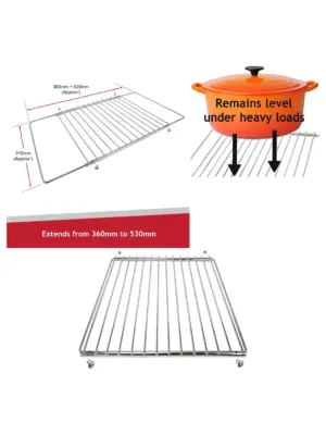Adjustable Extendable Oven Shelf – Universal Fit 320‑620mm Kitchen Rack